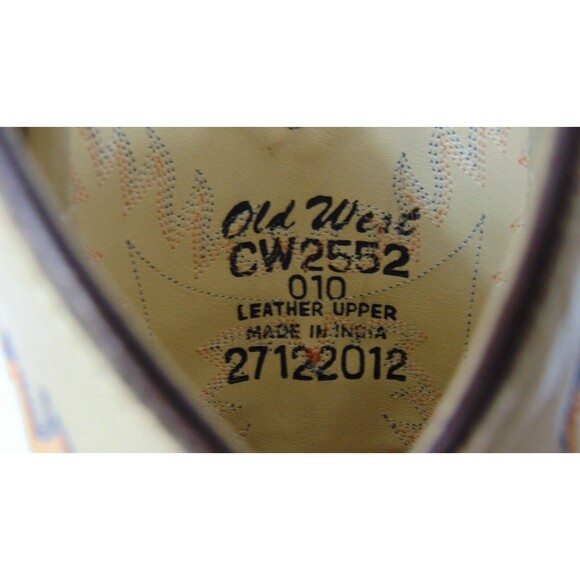 Old West Cowboy Boots Leather Upper Size 10 Brown / Tan Western Boy Girl KIDS - Picture 11 of 11